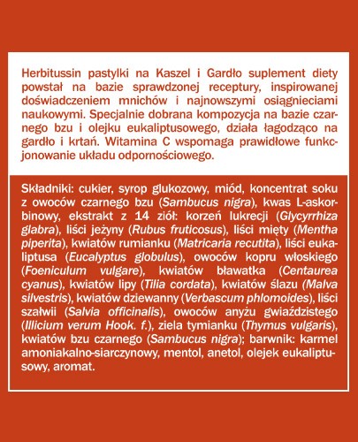 Herbitussin Kaszel i Gardło 12 pastylek do ssania