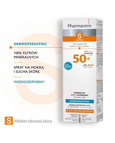 Pharmaceris S mineralny spray ochronny do twarzy i ciała SPF 50+ 100 ml