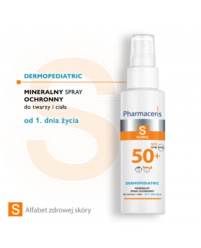 Pharmaceris S mineralny spray ochronny do twarzy i ciała SPF 50+ 100 ml