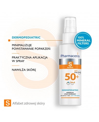 Pharmaceris S mineralny spray ochronny do twarzy i ciała SPF 50+ 100 ml