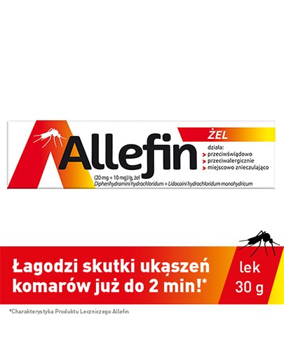 Allefin (20 mg + 10 mg)/g żel 30 g
