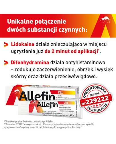 Allefin (20 mg + 10 mg)/g żel 30 g