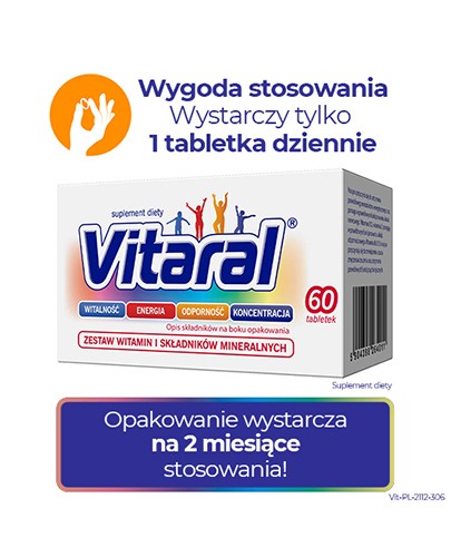 Vitaral zestaw witamin i minerałów 60 tabletek 