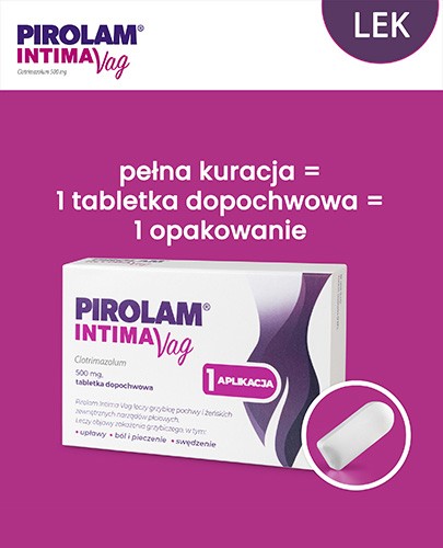 Pirolam Intima Vag 500 mg 1 tabletka dopochwowa