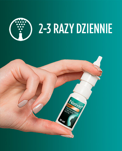 Nasivin KIDS 0,025% 0,25mg/ml aerozol do nosa dla dzieci od 1 do 6 lat 10 ml