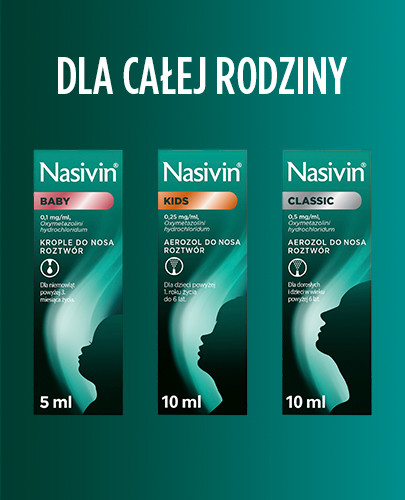 Nasivin CLASSIC 0,05% 0,5 mg/ml aerozol do nosa 10 ml