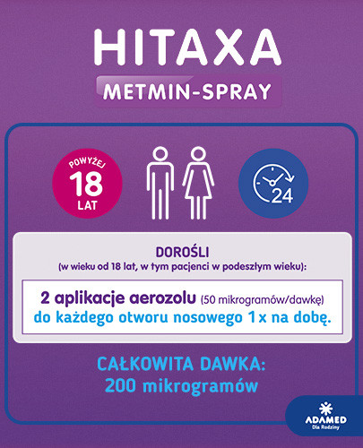 Hitaxa Metmin-Spray 50 mikrogramów/dawkę aerozol do nosa 140 dawek