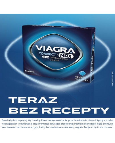 Viagra Connect Max (Sildenafil 50 mg) 2 tabletki powlekane