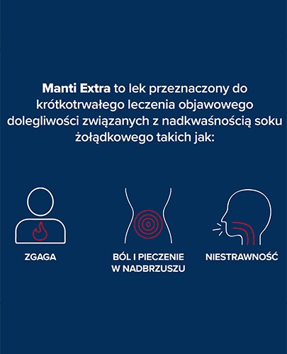 Manti Extra 10 mg + 165 mg + 800 mg 12 tabletek do rozgryzania i żucia