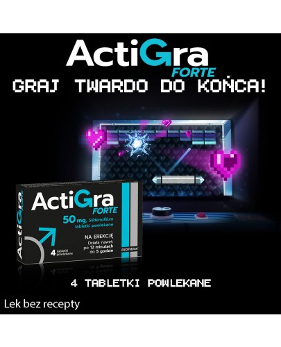 Actigra Forte 50 mg 4 tabletki powlekane