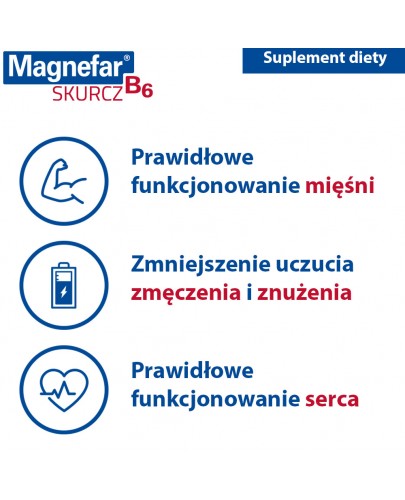 Magnefar B6 skurcz 30 tabletek