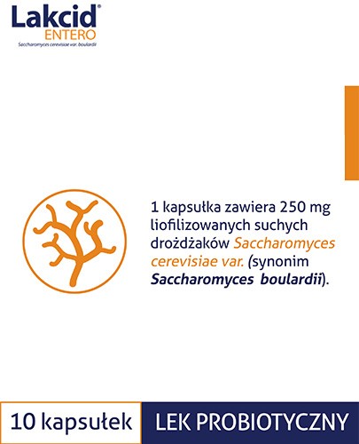 Lakcid ENTERO 250 mg 10 kapsułek twardych