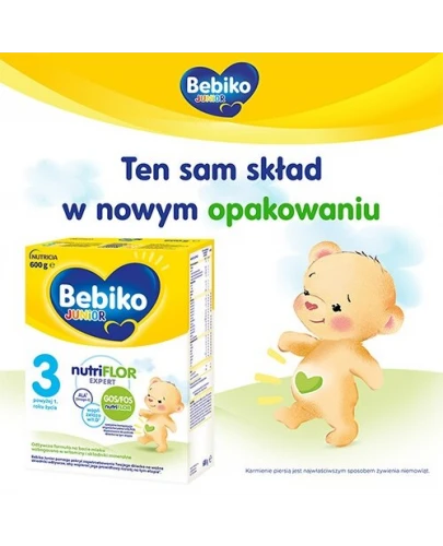 Bebiko Junior 3 Nutriflor Expert mleko modyfikowane powyżej 1 roku życia 600g