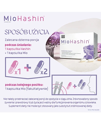 MioHashin 60 kapsułek Mio + 30 kapsułek Hashin