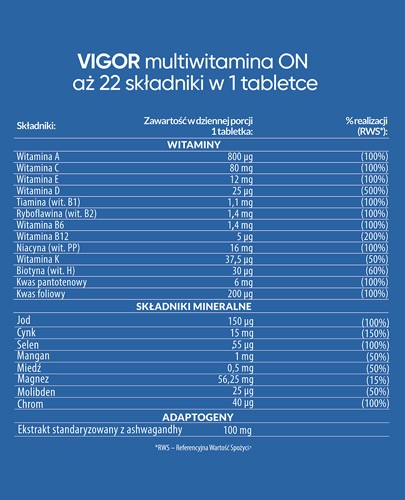 Vigor Multiwitamina On 60 tabletek