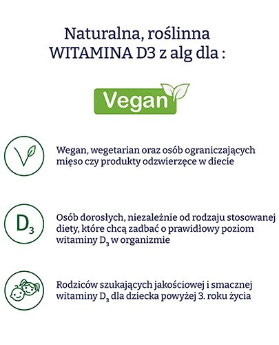 Naturell Witamina D3 z alg krople 15 ml