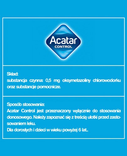 Acatar Control 0,5 mg/ml aerozol do nosa 15 ml