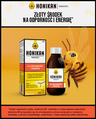 Honikan Immuno syrop na odporność energię 120 ml