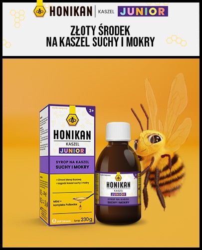 Honikan Kaszel Junior syrop na kaszel suchy i mokry 230 g