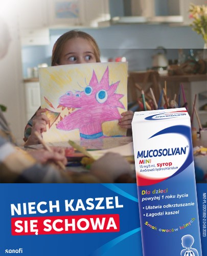 Mucosolvan Mini 15mg/5 ml syrop dla dzieci na kaszel 2x 100 ml [2-PAK]