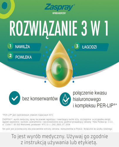 Zaspray ulga w swędzeniu i suchości oczu 10 ml