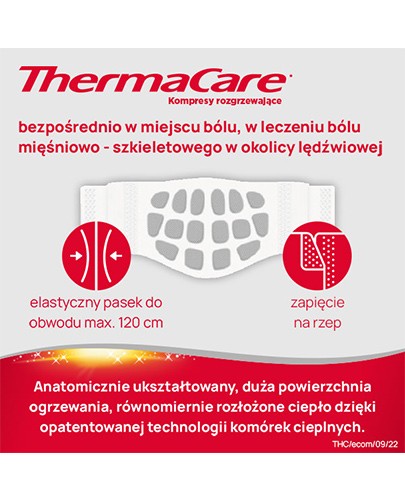 ThermaCare kompresy rozgrzewające na dolne okolice pleców i stawy biodrowe 2 sztuki