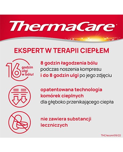 ThermaCare kompresy rozgrzewające na dolne okolice pleców i stawy biodrowe 4 sztuki