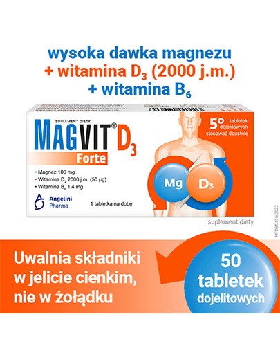 Magvit Forte D3 50 tabletek dojelitowych