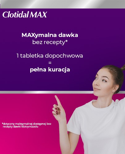 Clotidal Max 500 mg 1 tabletka dopochwowa