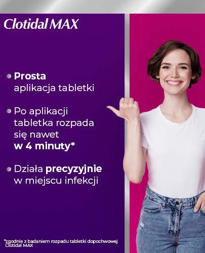 Clotidal Max 500 mg 1 tabletka dopochwowa