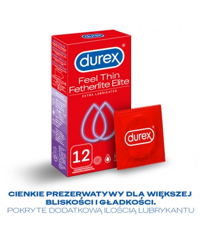 Durex Feel Thin Fetherlite Elite prezerwatywy 12 sztuk