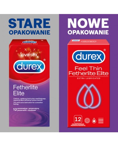 Durex Feel Thin Fetherlite Elite prezerwatywy 12 sztuk