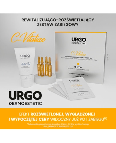 Urgo Dermoestetic C-Vitalize rewitalizująco-rozświetlający zestaw zabiegowy C-Hyal