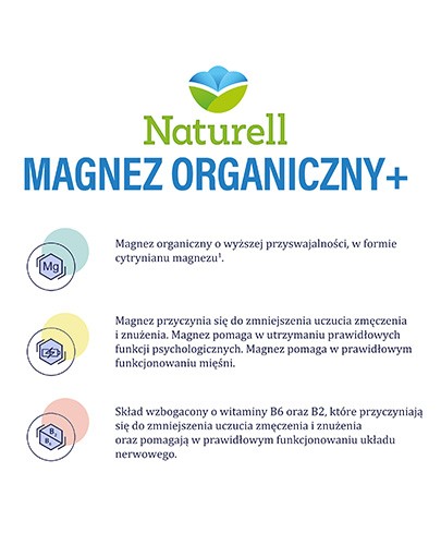 Naturell Magnez organiczny+ 50 kapsułek