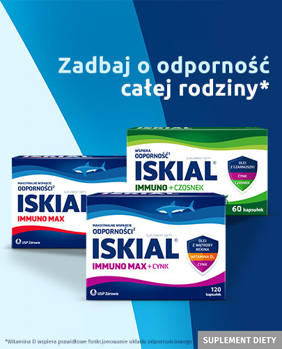 Iskial Junior smak cytrynowy 60 kapsułek do żucia