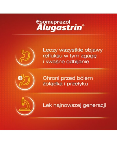 Esomeprazol Alugastrin 20 mg 14 kapsułek