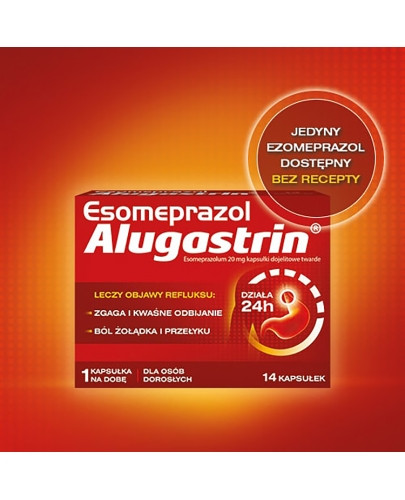 Esomeprazol Alugastrin 20 mg 14 kapsułek