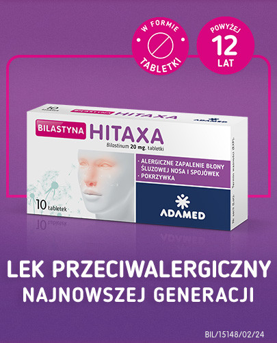 Bilastyna Hitaxa 20 mg 10 tabletek