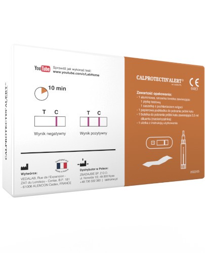 LabHome Calprotectin'Alert szybki test na wykrywanie kalprotektyny w kale 1 sztuka