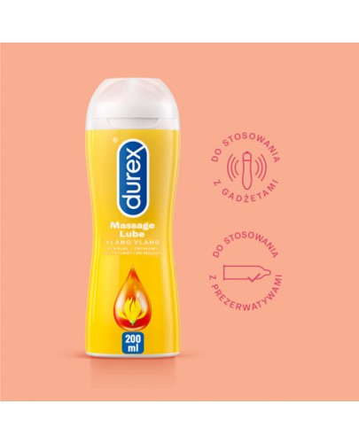 Durex Massage żel intymny 2w1 do masażu z kwiatem Ylang 200 ml