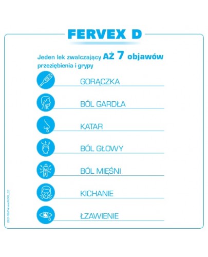 Fervex D 500 mg + 200 mg + 25 mg do sporządzania roztworu doustnego 8 saszetek