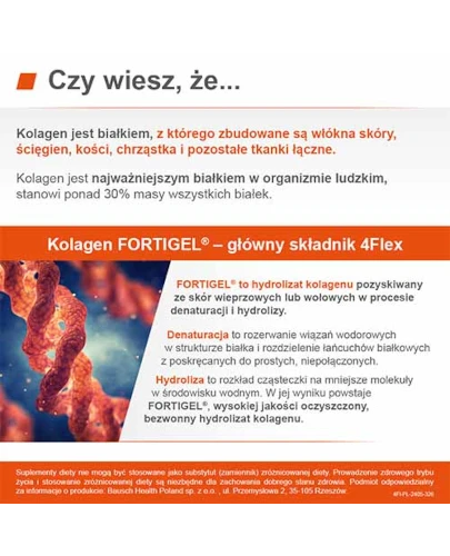 4 Flex, kolagen fortigel + witamina C, saszetki, 30 sztuk