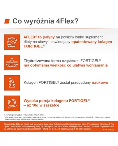 4 Flex, kolagen fortigel + witamina C, saszetki, 30 sztuk