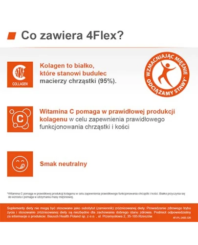 4 Flex, kolagen fortigel + witamina C, saszetki, 30 sztuk