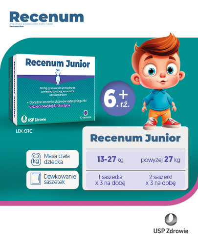 Recenum Junior 30 mg granulat do sporządzania zawiesiny doustnej 10 saszetek