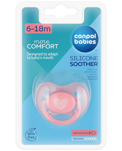 Canpol Babies Smoczek silikonowy symetryczny 6-18m 1 sztuka [22/417]