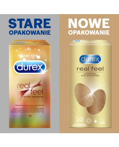 Durex RealFeel Ultra Smooth prezerwatywy 10 sztuk + kieszonka DUREX 1 sztuka
