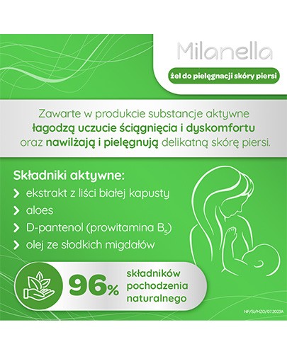 Milanella żel do pielęgnacji skóry piersi 75 ml