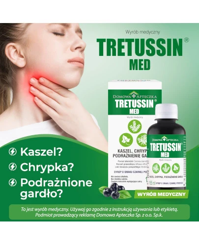 Tretussin Med syrop o smaku czarnej porzeczki 165 ml