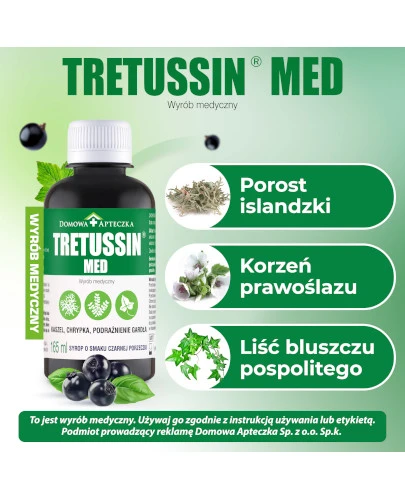 Tretussin Med syrop o smaku czarnej porzeczki 165 ml